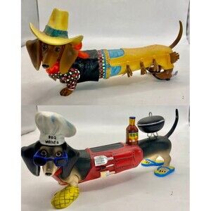Westland Dachsund set, Hot diggity Dog + Get along little doggie cowboy figures